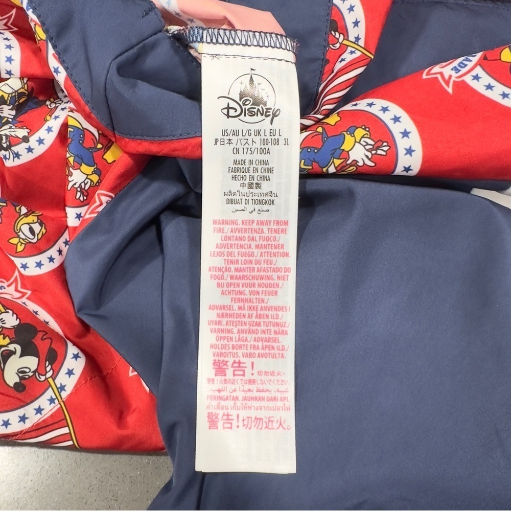 WALT DISNEY WORLD 50 Year Anniversary Mickey & Friends Pull Over Windbreaker L - Picture 9 of 12